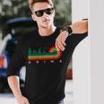 Evergreen Vintage Stripes Aniwa Wisconsin Long Sleeve T-Shirt Gifts for Him