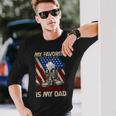 My Favorite Veteran Is My Dad Father Veterans Day 1 Long Sleeve T-Shirt Gifts for Him