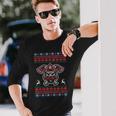Firefighter Ugly Christmas Sweater Fireman Xmas Long Sleeve T-Shirt Gifts for Him