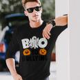 Boo To Bullying Orange Unity Day Halloween Teacher Kid Long Sleeve T-Shirt Gifts for Him