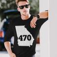Georgia 470 Area Code Long Sleeve T-Shirt Gifts for Him