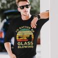Glass Blowing Vintage I'd Rather Be Glass Blowing Long Sleeve T-Shirt Gifts for Him