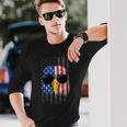 Happy 4Th Of July American Patriotic Us Flag Long Sleeve T-Shirt Gifts for Him