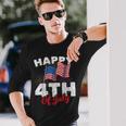 Happy 4Th Of July Patriotic American Us Flag 4Th Of July Long Sleeve T-Shirt Gifts for Him