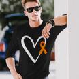 Heart End Gun Violence Awareness Orange Ribbon Enough Long Sleeve T-Shirt T-Shirt Gifts for Him