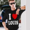 I Heart Love Louis Cute Matching Couple Spouse Long Sleeve T-Shirt Gifts for Him