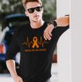 Heartbeat Enough End Gun Violence Awareness Orange Ribbon Long Sleeve T-Shirt T-Shirt Gifts for Him