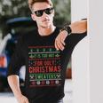 Too Hot For Ugly Christmas Sweaters Alternative Xmas Long Sleeve T-Shirt Gifts for Him