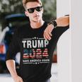 Ill Be Back Trump 2024 Vintage Donald Trump Long Sleeve T-Shirt Gifts for Him