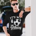 It's My 10Th Birthday Soccer Player 10 Bday Party Team Long Sleeve T-Shirt Gifts for Him