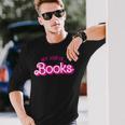 My Job Is Books Retro Pink Style Reading Books Long Sleeve Gifts for Him