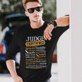 Judge Name Certified Judge Long Sleeve T-Shirt Gifts for Him