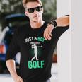 Just A Boy Who Loves Golf Club Golfer Golfing Boys Long Sleeve T-Shirt T-Shirt Gifts for Him