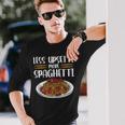 Less Upsetti Spaghetti Long Sleeve T-Shirt T-Shirt Gifts for Him