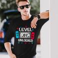 Level 7 Unlocked Gamer 7Th Birthday Video Game Lovers Long Sleeve Gifts for Him