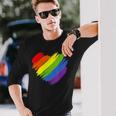 Lgbt Gay Pride Flag Gay Pride 2023Heart Lgbt Long Sleeve T-Shirt Gifts for Him