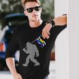 Lgbtq Straight Alliance Pride Flag On Straight Gay Ally Long Sleeve T-Shirt Gifts for Him
