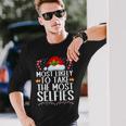 Most Likely To Take The Most Selfies Family Christmas Pajama Long Sleeve T-Shirt Gifts for Him