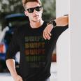 Love Heart Swift Grunge Vintage Style Black Swift Long Sleeve T-Shirt Gifts for Him