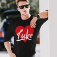 I Love Luke First Name I Heart Named Long Sleeve T-Shirt Gifts for Him