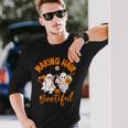 Making Hair Bootiful Ghost Hairdresser Hairstylist Halloween Long Sleeve T-Shirt Gifts for Him