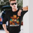 Mashup Meowdy Cat Cowboy Hat Country Lover Long Sleeve T-Shirt Gifts for Him
