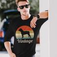 Olde English Bulldog Dog Vintage Retro Style 60S 70S 70S Vintage Long Sleeve T-Shirt T-Shirt Gifts for Him