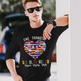 One Thankful School Counselor Hispanic Heritage Month Flags Long Sleeve T-Shirt Gifts for Him