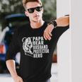 Papa Bear Husband Protector Hero Dad Fathers Day Long Sleeve T-Shirt T-Shirt Gifts for Him