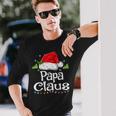 Papa Claus Christmas Pajama Family Matching Xmas Long Sleeve T-Shirt Gifts for Him