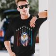 Patriotic Eagle July 4Th Of July Fourth July American Flag Long Sleeve T-Shirt Gifts for Him