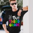 Peace Out 3Rd Grade Happy Last Day Of School Students Long Sleeve T-Shirt T-Shirt Gifts for Him