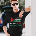 Peace For Palestine Palestine Flag Long Sleeve T-Shirt Gifts for Him