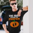 Pregnant Halloween Costume For Dad Expecting Lil Pumpkin Long Sleeve T-Shirt Gifts for Him