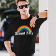 Proud Ally Lgbtq Lesbian Gay Bisexual Trans Pan Queer Long Sleeve T-Shirt T-Shirt Gifts for Him