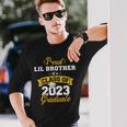 Proud Lil Brother Class Of 2023 Graduate Senior Graduation Long Sleeve T-Shirt Gifts for Him