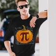 Pumpkin Pie Math Halloween Thanksgiving Pi Day Long Sleeve T-Shirt Gifts for Him