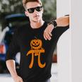 Pumpkin Pie Math Halloween Thanksgiving Pi Day Long Sleeve T-Shirt Gifts for Him