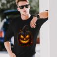 Pumpkin Scary Spooky Halloween Costume For Woman Adults Long Sleeve T-Shirt Gifts for Him