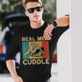 Real Men Cuddle Vintage Bjj Brazilian Jiu Jitsu Long Sleeve T-Shirt Gifts for Him