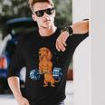 Red Dachshund Weightlifting Standard Long Sleeve T-Shirt Gifts for Him