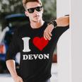 Red Heart I Love Devon Long Sleeve T-Shirt Gifts for Him