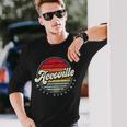 Retro Accoville Home State Cool 70S Style Sunset Long Sleeve T-Shirt Gifts for Him