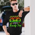 Retro Jamaica Vacation 2023 Jamaican Holiday Trip Long Sleeve T-Shirt Gifts for Him