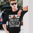 Retro Thanksgiving Pilgrim Costume Turkey Day Boys Long Sleeve T-Shirt Gifts for Him