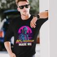 Retro Zombie Vintage Undead 80S Horror Movies Made Me 80S Long Sleeve T-Shirt Gifts for Him