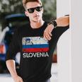 Slovenian Flag Vintage Made In Slovenia Long Sleeve T-Shirt Gifts for Him