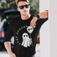 Stay Spooky Boo Cute Ghost Halloween Spooky Season Pocket Long Sleeve T-Shirt Gifts for Him