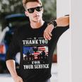 Thank You For Your Service Patriotic Veterans Day Long Sleeve T-Shirt Gifts for Him