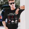 Things I Do In My Spare Time Tennis Racket Sport Lover Tennis Long Sleeve T-Shirt Gifts for Him